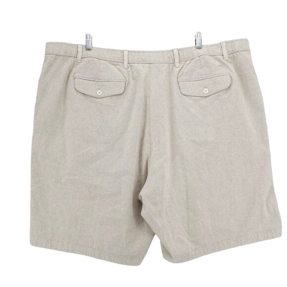TOMMY BAHAMA Linen Blend Shorts Natural Beige Woven Elastic Waist 4XLB - Picture 2 of 6